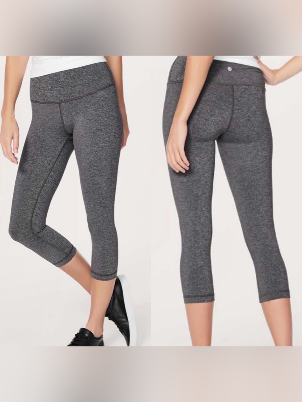 lululemon athletica Dark Heather Gray Leggings with Side Pockets
